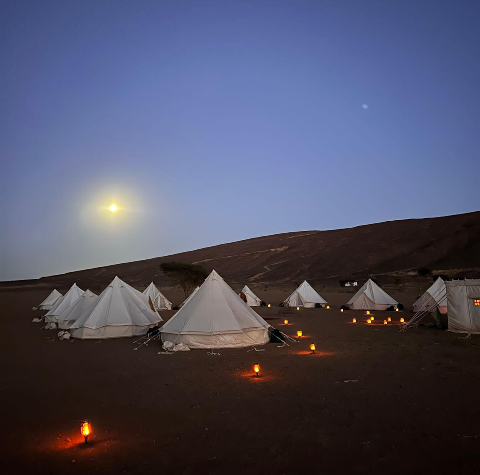 Die Nächte im Sahara Camp sind magisch!