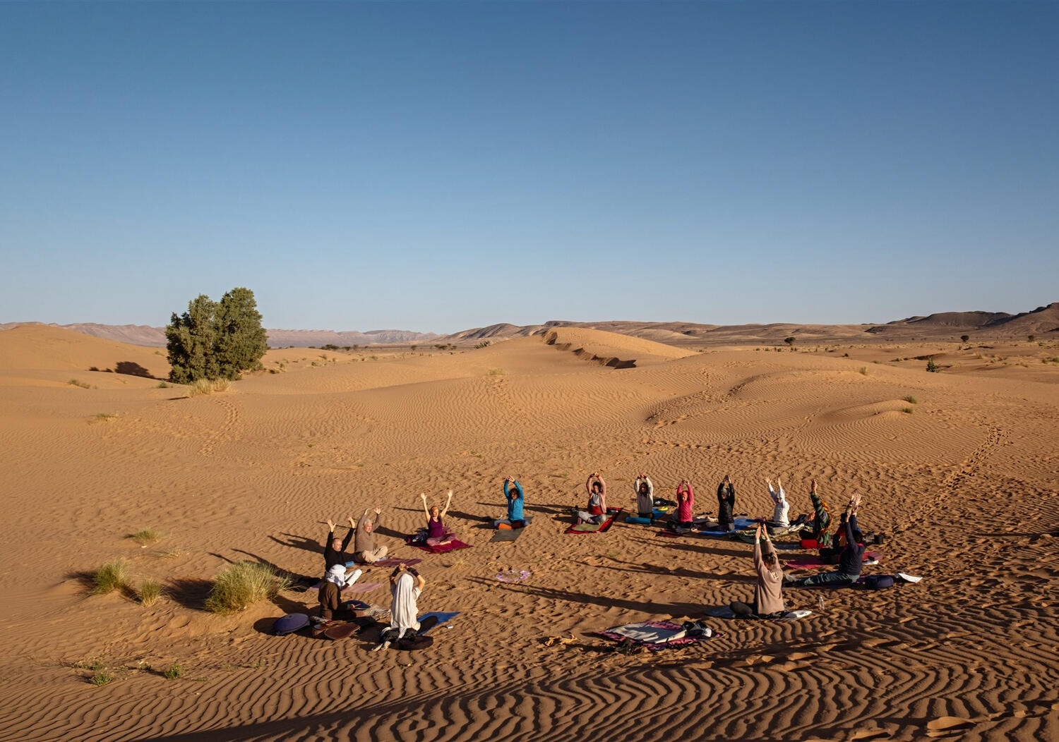 Morgens mit Yoga den Körper aufwecken, abends bei Yin Yoga und Klangmeditation den Eindrücke n des Tages nachspüren